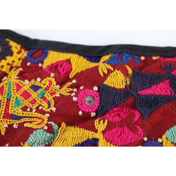 Vintage 50s 60s Traditional Rabari Rajasthani Badmeri Mirror Waist Band Wrap main image 11